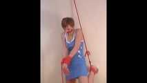 Alice Lee - Short-haired redhead's arousing experience with red rope (video)