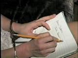 PANTY-LESS GAGGED TRACY WRITES RANSOM NOTE 3:24   (D14-2)