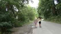 032049 Sam & Carmen Pee Into A Roadside Puddle