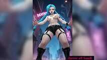 LoL Jinx nude dance animation