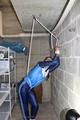 Alina tied and gagged in shiny nylon clothes