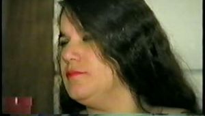 LATINA HOUSEKEEPER MOUTH STUFFED, WRAP AROUND ACE BANDAGE CLEAVE GAGGED & TIED TO CHAIR (D42-3)