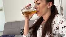 Another Drinking Session for her Fans