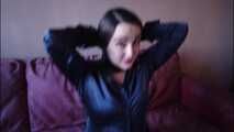 Zara in Blouse and Leather Cuffs