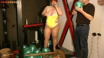 Balloons in a swimsuit