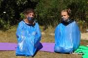 Dana & Ketrin  - Dana joins to her former captive, both are ball tied and trash bag packed