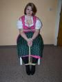 Tied in a bavarian costume