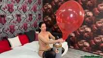 sexy topless pump2pop seven balloons with the helium tank