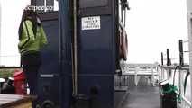 078031 Rachel Evans Pees In A Bottle On A Dutch Barge