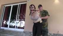 First ever hard Bondage Walk Training for Sarah Brooke