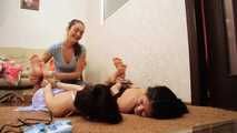 Lucky, La Pulya, Xenia - Beautiful girl wins in a game, loses in rope bondage (video)