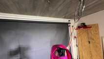 Rachel Adams bound, Pantygagged and Pantyhooded in a shiny nylon Downjacket