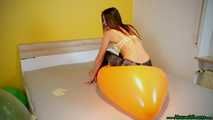 riding and sitpopping big balloons