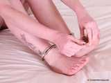 Liska - Redheaded hottie does a perfect job at self-bondage