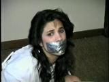 19 Yr OLD LATINA HOUSEWIFE BALL-TIED, HOG-TIED PANTY STUFFED HOSTAGE (D29-6)