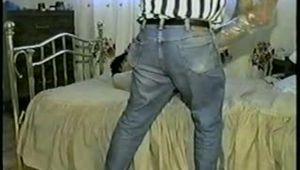 26 Yr OLD K-MART CLERK MUMMY PLASTIC WRAPPED NAKED, WRAP TAPE GAGGED, SPANKED & FOOT TICKLED (D38-16)