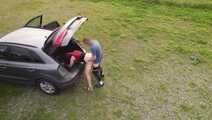 Held up at the car as a fuck piece