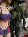 Threesome With Green Aliens