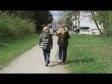 Katharina and her friend wearing shiny nylon rainwear while playing soccer (Video)