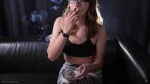 18 yo Lyuba is smoking 4 cigs in a row