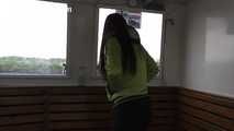 078031 Rachel Evans Pees In A Bottle On A Dutch Barge