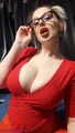 Selfie time red boob top