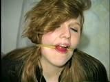 18 Yr OLD HIGH SCHOOL RED HEAD, BALL-GAGGED, TAPED & HANDCUFFED (D25-4)