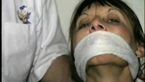 48 YR OLD WAITRESS CROTCH ROPED, CHAIR TIED HOSTAGE (D22-11)