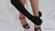 Long gloves and high heels
