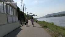 032043 Sam Takes A Huge  Pee Into The Danube