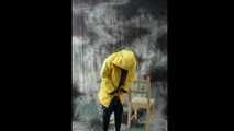 Nadja posing in layers of raingear