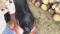 Pictures Sucking Forest Lady – Blowjob & Handjob with Rubber Gloves