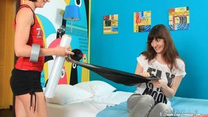 [From archive] Anni Bay and Dakota - trash bag dressed hogties 1 