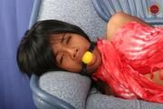 Asian pussy hogtied, gagged and fondled!