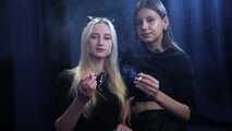 Girls Smoking close to each other