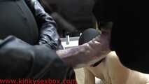 close up cam of One with a dildo, the other with a fist HD