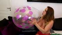 Blow2pop five preinflated clear U16 polka dots