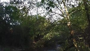 078048 Rachel Evans Takes A Spectacular Pee Into The River