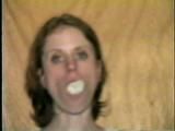 24 Yr OLD FRENCH GIRL LAURA IS WRIST GAGGED, STUFFS HER OWN MOUTH & HANDGAGGED (D48-3)