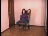 Alexa and Catt - Dominant lover tied adorable Alexa and Catt to the chairs (video)