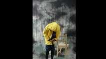 Nadja posing in layers of raingear
