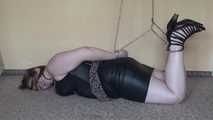 Sandra - Making of lying cuffed