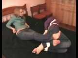 Alexa & Catt  – Two barefeet girls, one burglar and a lot of bondage  (video)