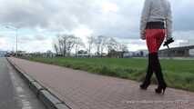 Red vinyl leggings and overknees, 4th part