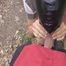 Aldina's first blow job as a slave at a bathing lake