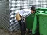 016078 Eve Is Spotted Taking A Pee Beside The bins
