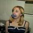23 YR OLD AIRLINE FLIGHT ATTENDANT GETS TAKEN HOSTAGE, HANDGAGGED, MOUTH STUFFED, BANDANNA CLEAVE GAGGED & CHAIR TIED WITH THIN ROPE (D70-1)