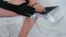 Long gloves and high heels