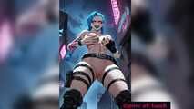 LoL Jinx nude dance animation