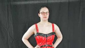 Bound in PVC pants and top